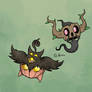 Pumpkaboo and Phantump