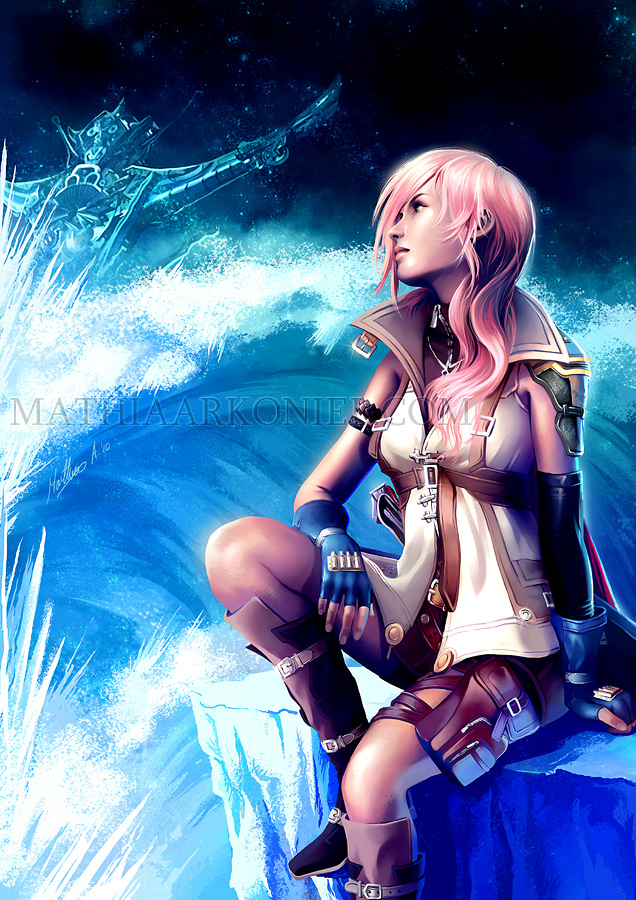 final fantasy drawing lightning