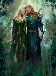 commission: Elf Couple by MathiaArkoniel