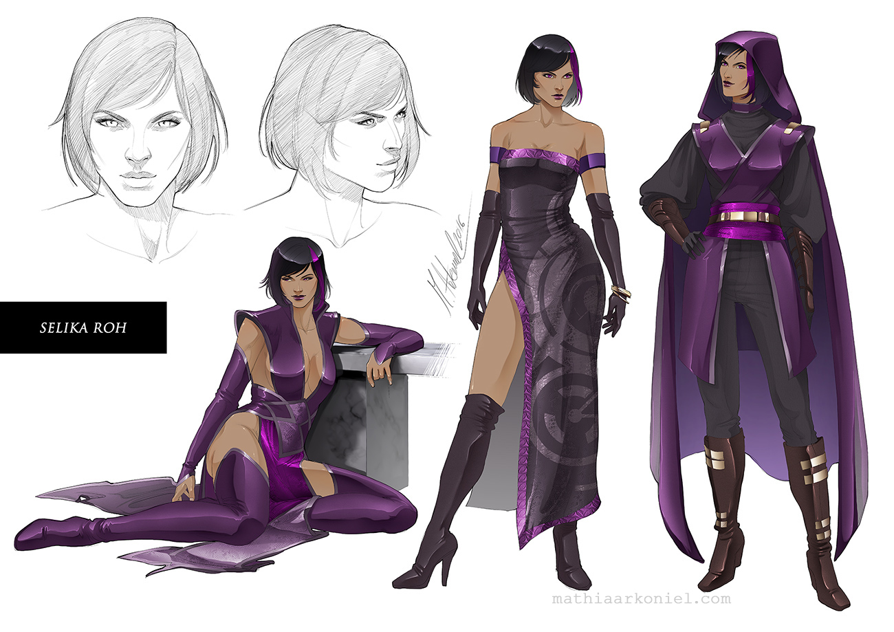 commission: Selika Roh Character Sheet