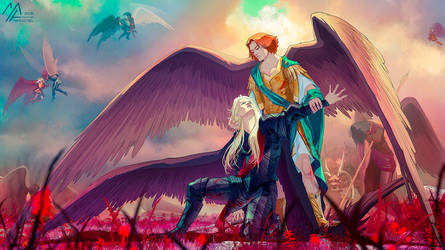 original: Michael vs Lucifer by MathiaArkoniel