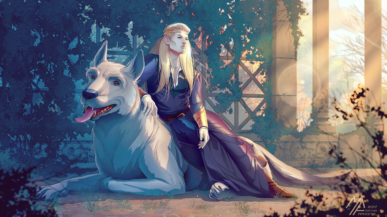 Silmarillion Celegorm Huan by MathiaArkoniel