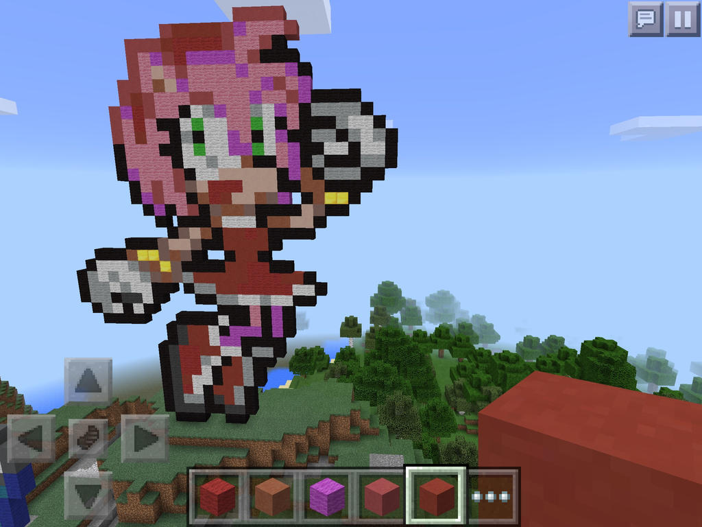 Amy rose minecraft by Lilymorgan21558 on DeviantArt