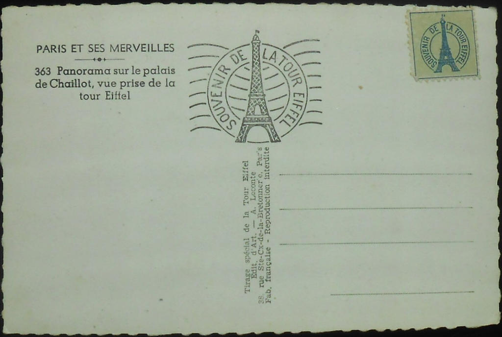 Antique Postcard Back 030 Eiffel Tower Paris By Yesterdays Paper On antique-postcard-back-030-eiffel-tower-paris-by-yesterdays-paper-on