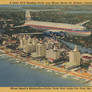 Delta DC-6 over Miami Beach, Florida