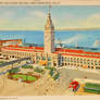 Vintage San Francisco - Ferry Building and Bay