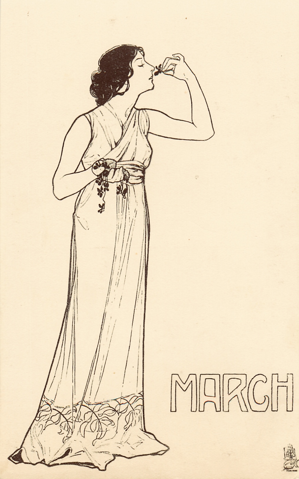 Art Nouveau Months - March