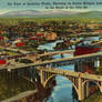 Vintage Washington - Aerial View of Spokane