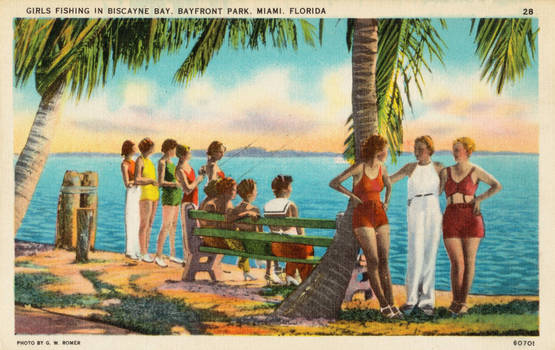 Vintage Miami - Fishing In Biscayne Bay