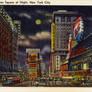 Night Scene Postcards - Times Square, NYC