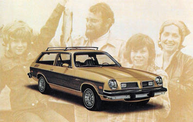 1976 Pontiac 2 Door Astare Safari Wagon by Yesterdays-Paper