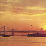 Vintage New York - Manhattan Sunset