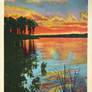 Vintage Kentucky - Sunset on Kentucky Lake