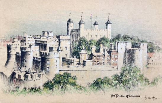 Vintage UK - The Tower of London, by Joseph Pike