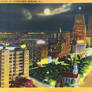 Night Scene Postcards - Downtown Newark NJ