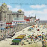 Vintage New Jersey - A Colorful Beach Scene