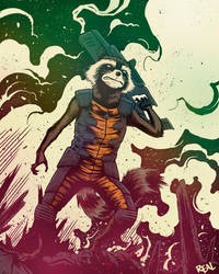 Rocket Raccoon by JoseRealArt
