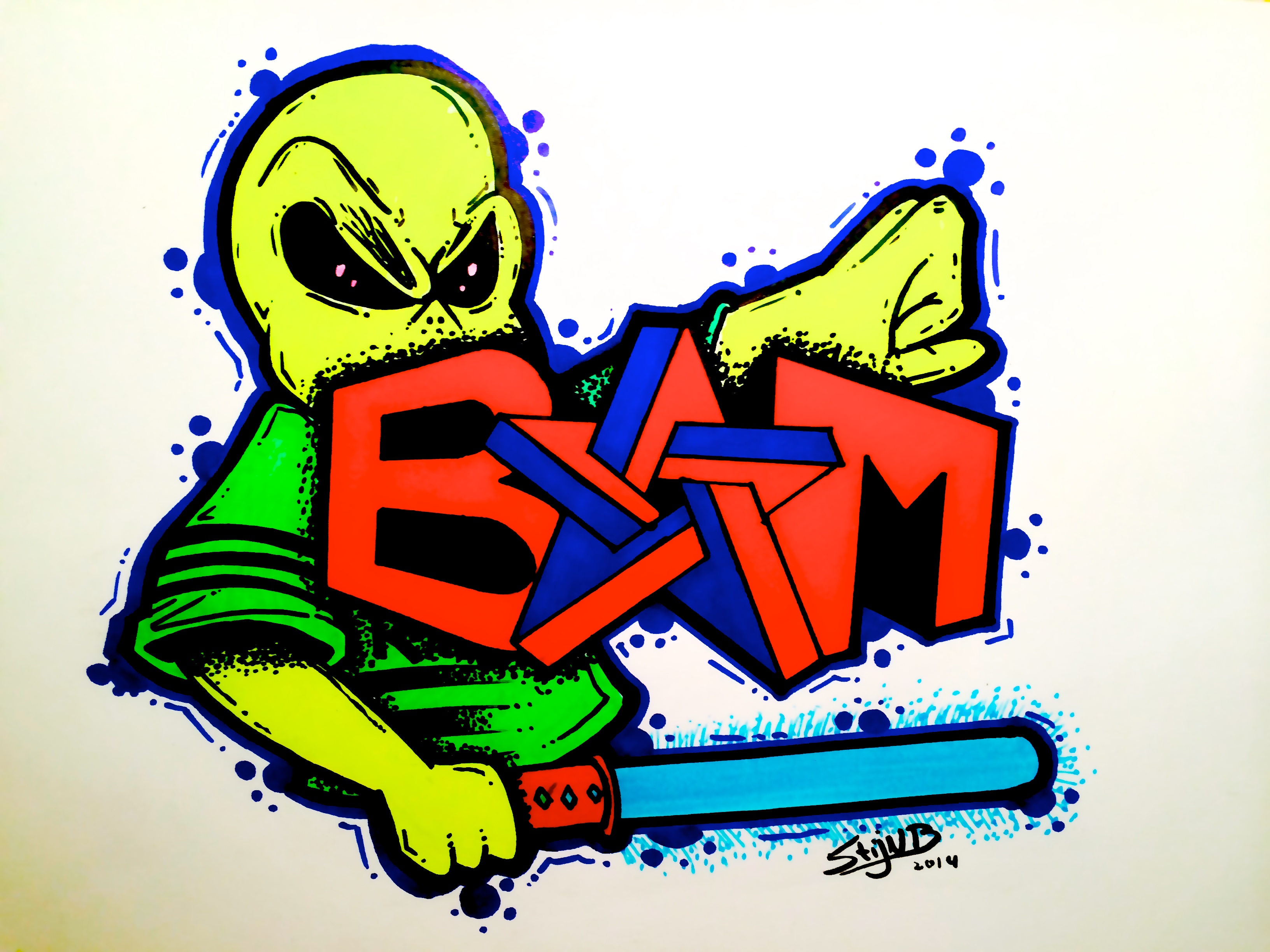 BAM Alien Graffiti Style by Stijn B