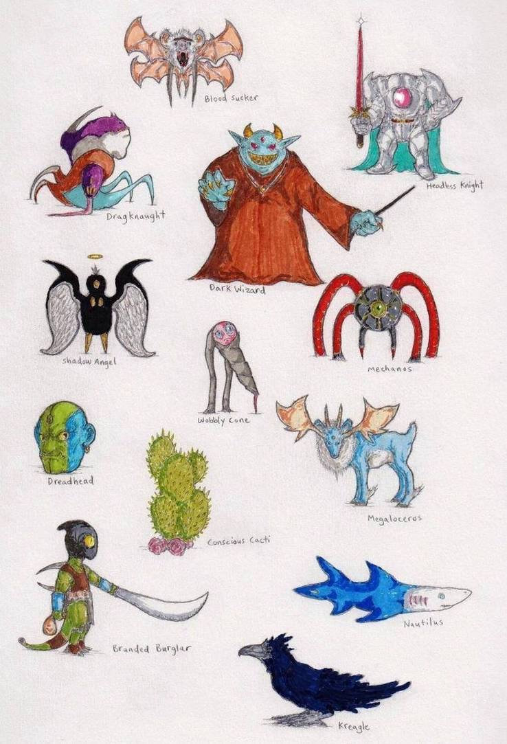 RPG Monsters 7 by cosmichael on DeviantArt