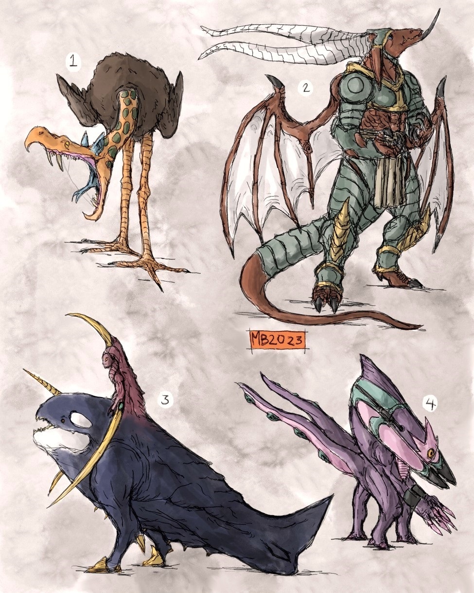 Monsters by cosmichael on DeviantArt