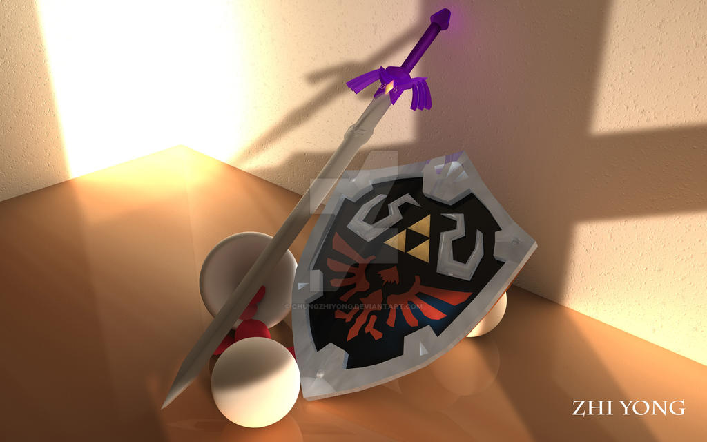 hylian shield and master sword by Chungzhiyong on DeviantArt