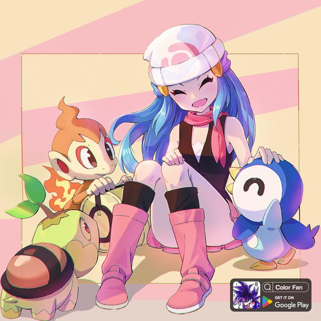 dawn (pokemon and 2 more) drawn by tekken_papiyon