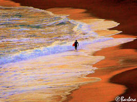 The last surfer of the day