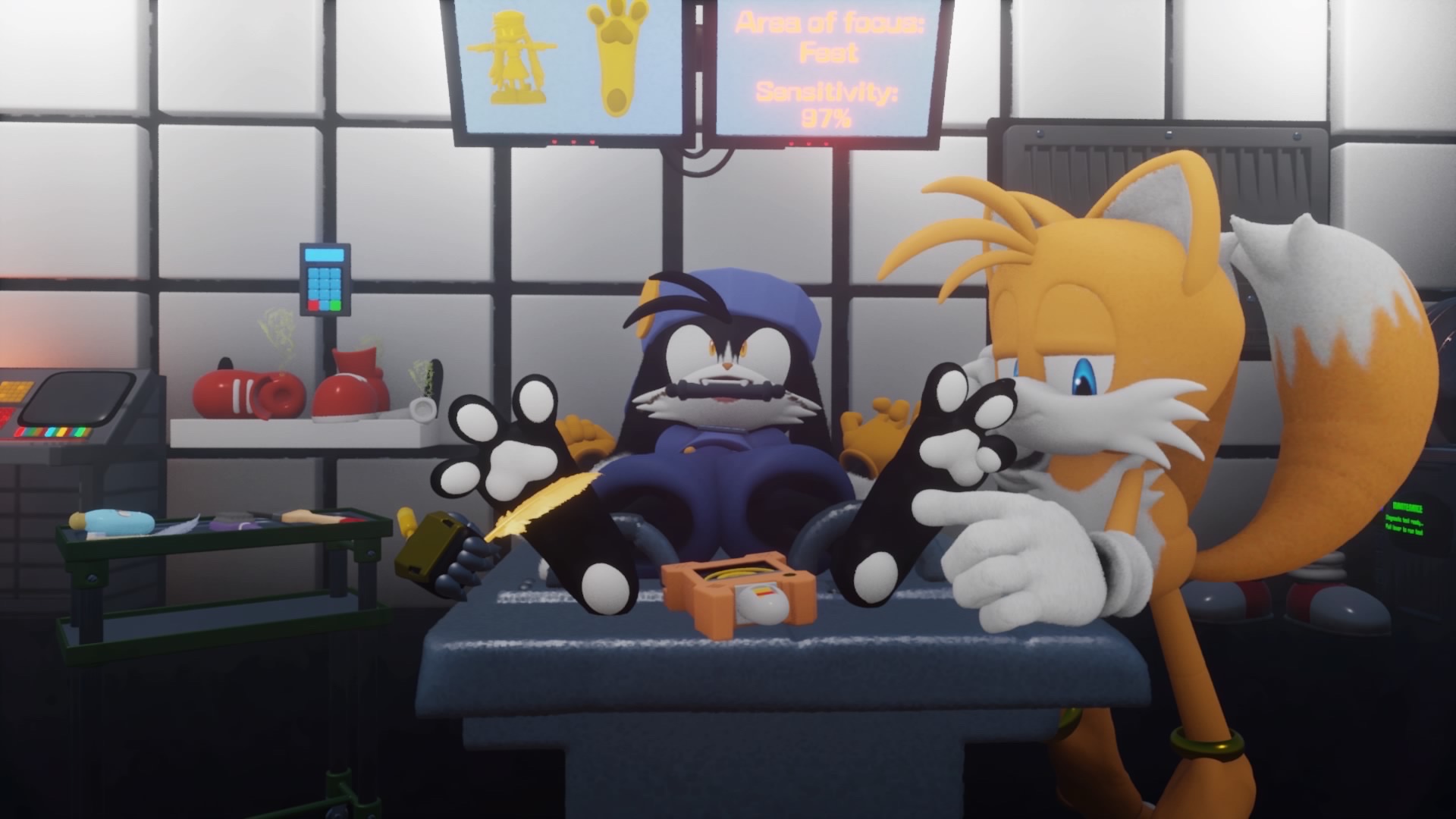 Tails and Klonoa Ticklish New Friend (REQUEST) by TomasTickleTheatre