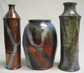 3 Raku Jars