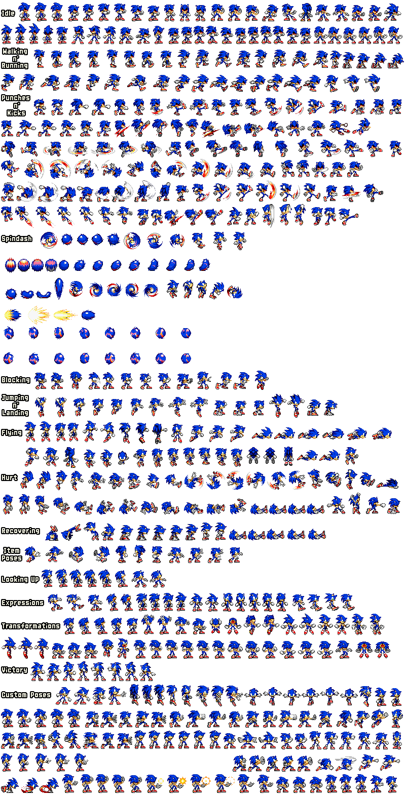 Sonic.EXE Base Form Sprites by YTSuperplays on DeviantArt