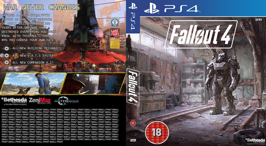 Fallout 4 PS4 Cover (fan made) by Jordanshaw1900 on DeviantArt