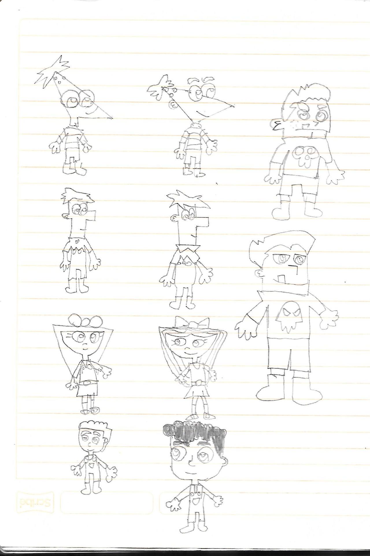 Phineas And Ferb Characters Improvement Desings by CharlieMozart97