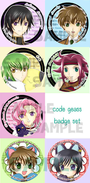 Code Geass Wallet Code Geass : badge set by akai-sakuranbo on DeviantArt