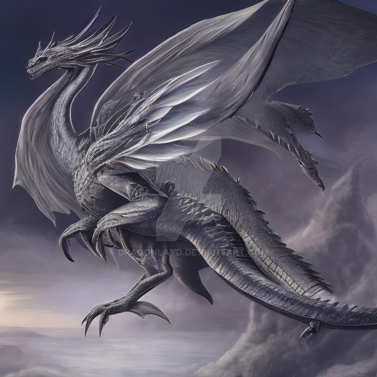 Silver Dragon by dragonlayd on DeviantArt