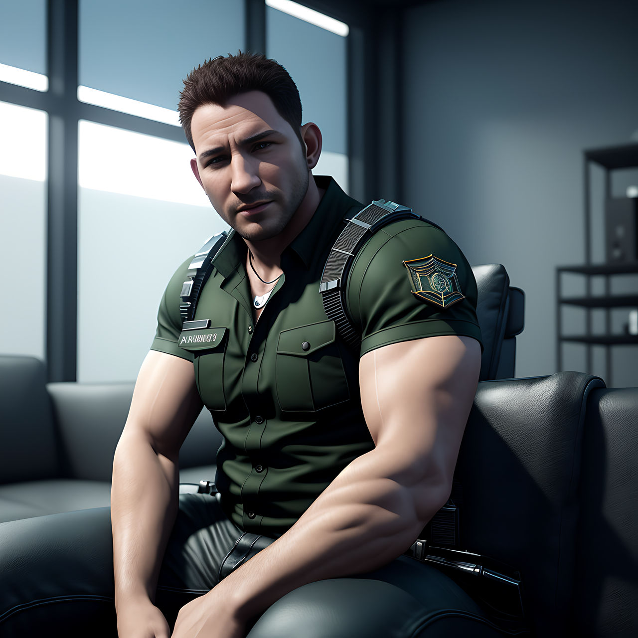 Chris Redfield waiting for his doc's appointment by Elvis143BRA on ...