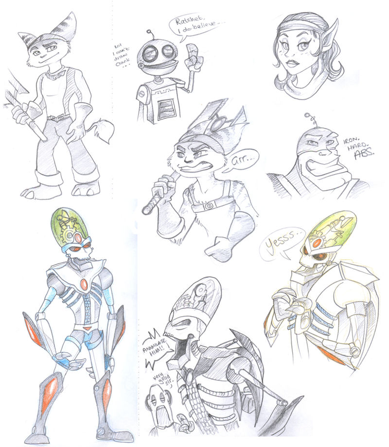 Ratchet and Clank sketches