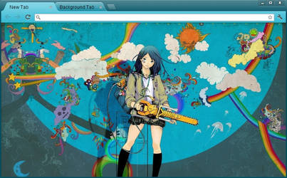 Anime Blue Chrome Theme