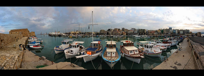 Old Port of Heraklio Panorama