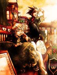 KH2 Lazyboys- Sora and Roxas