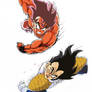 Goku Kaioken X3 vs Vegeta - pintado