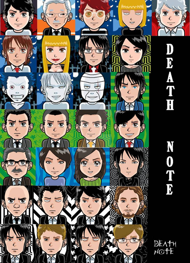 Death note all characters by violinfutbol on DeviantArt
