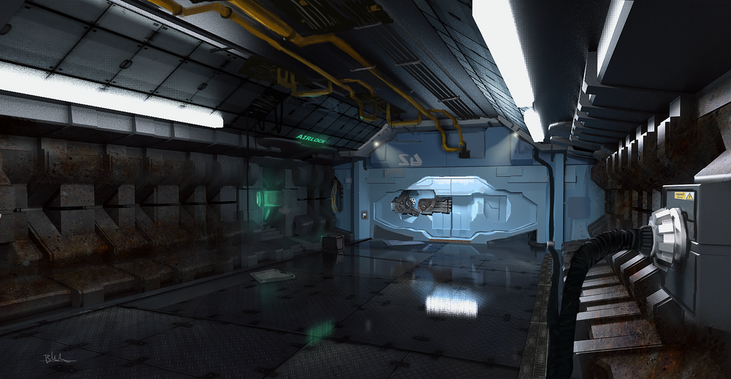 Spacestation Hall Interior Concept By Maxiimust On Deviantart