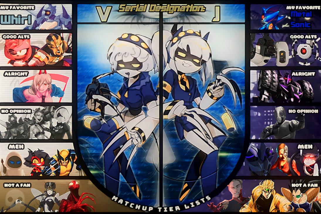 Serial Designation Dd Serial Designation V and J Dual VS Tier List by m4ncher on DeviantArt