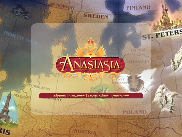 Anastasia DVD Main Menu