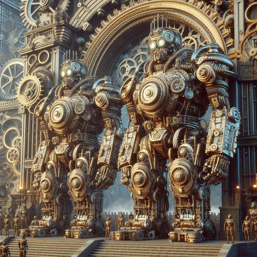 Steampunk Mech Factory by gloom111 on DeviantArt