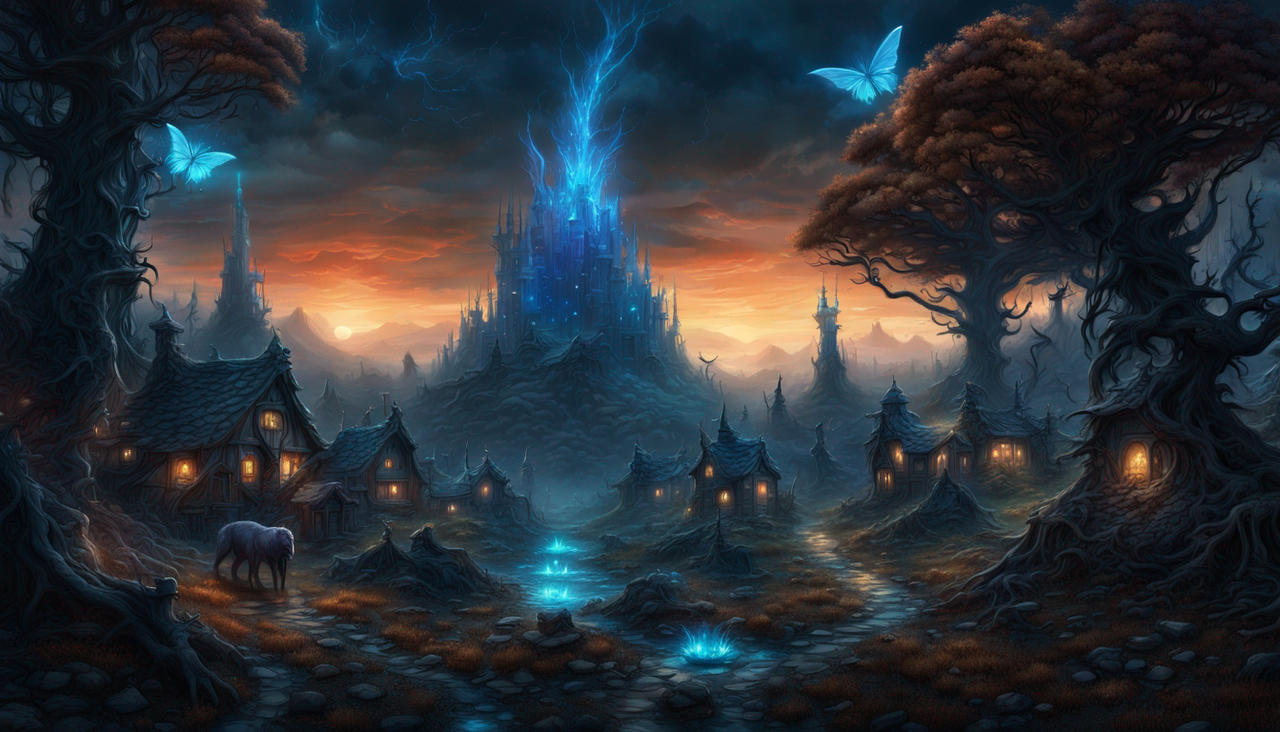 Magic Forest Fire A magical forest, skyfire by TheDustmen on DeviantArt