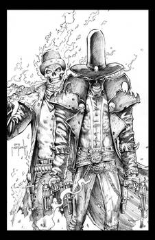 Cowboy Ghost Rider and Spawn