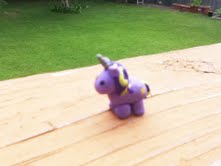 Miniature Purple Clay Unicorn