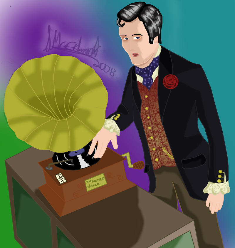 Vince as a victorian DJ Colour