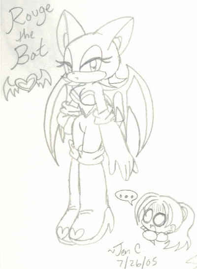 Crappy drawing of Rouge XD